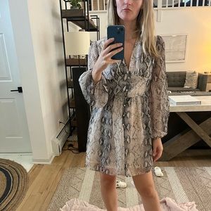 No brand snakeskin dress